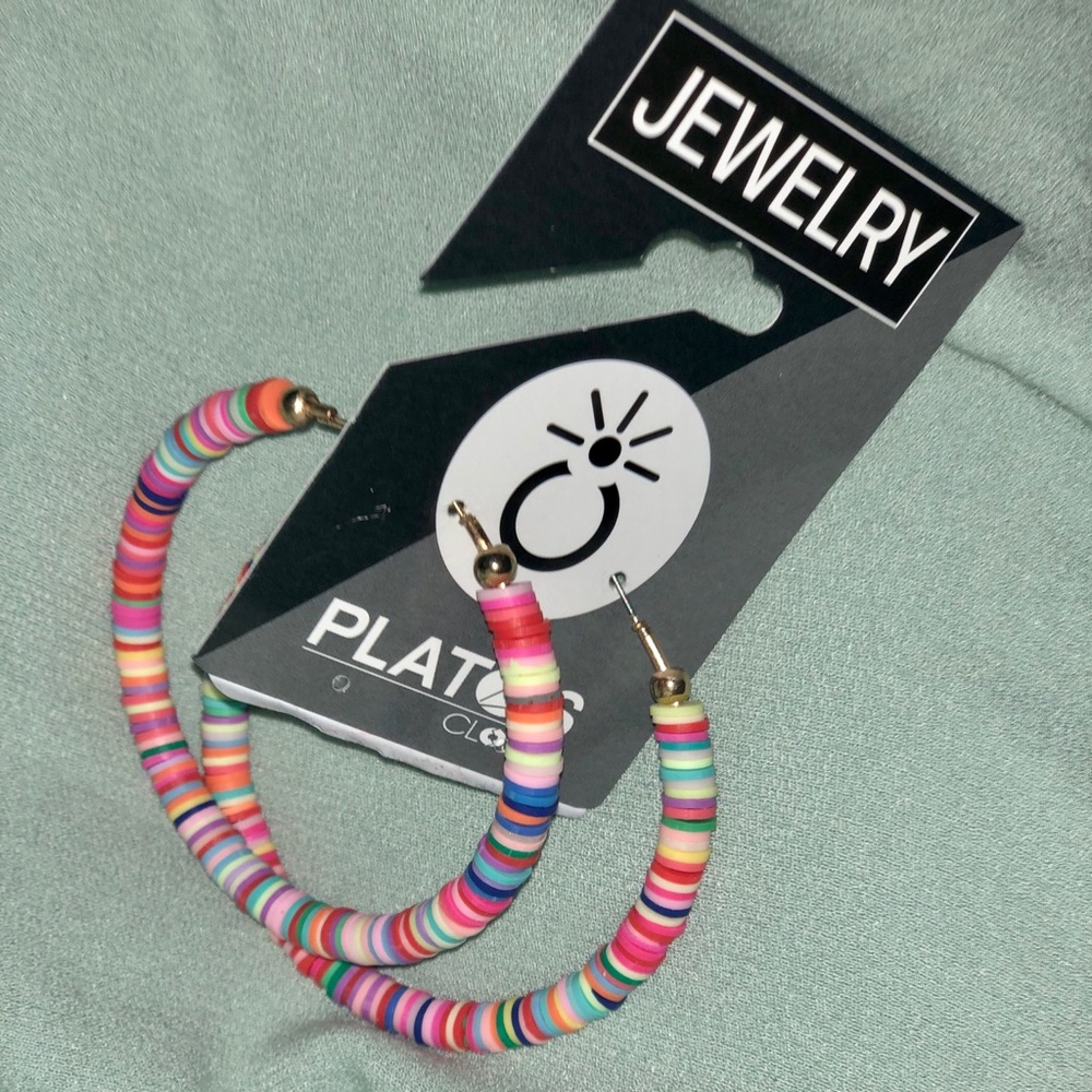[Bright] multicolored hoop earrings